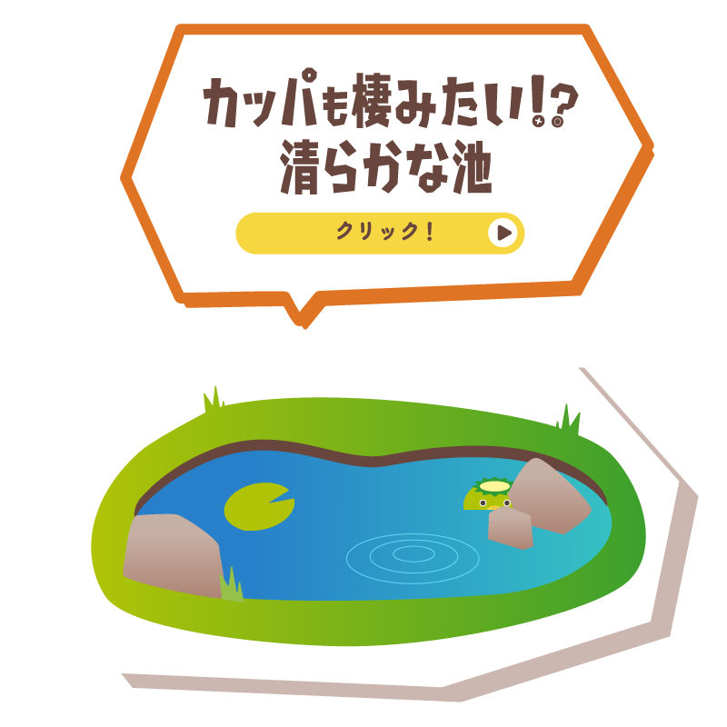 カッパも棲みたい！？清らかな池
